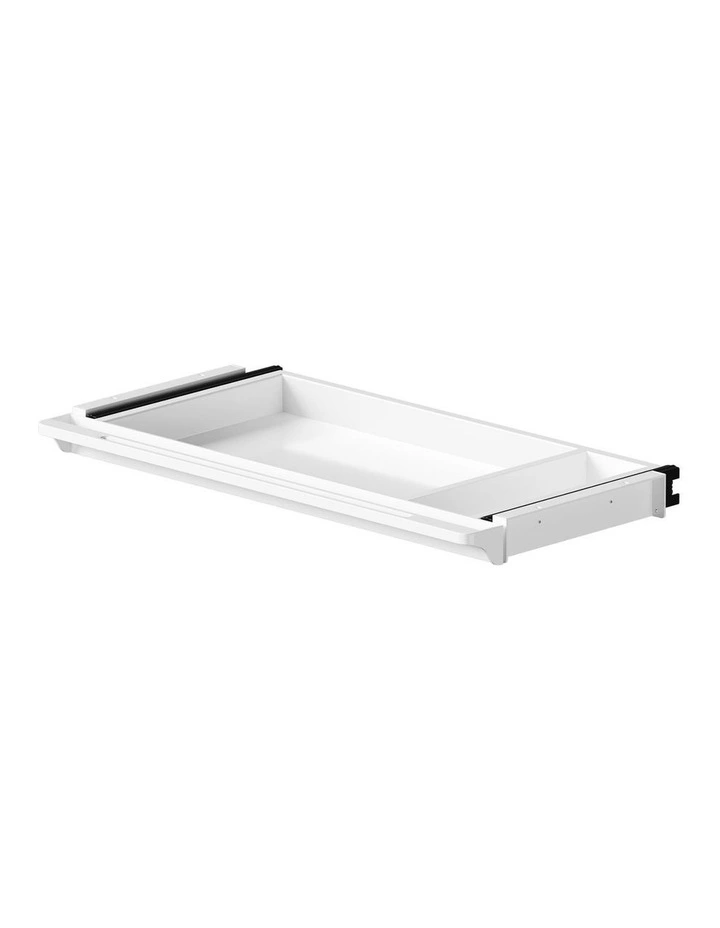 Oikiture Under Desk Drawer Sliding Storage Organizer White image 7