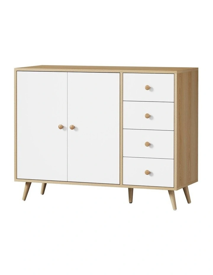 Oikiture Buffet Sideboard Cabinet 4 Drawers 2 Doors image 1