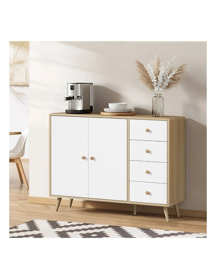 Oikiture Buffet Sideboard Cabinet 4 Drawers 2 Doors image 4