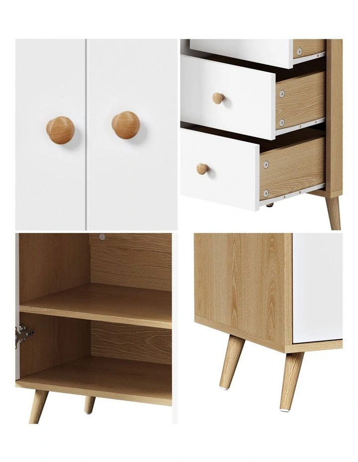 Oikiture Buffet Sideboard Cabinet 4 Drawers 2 Doors image 6