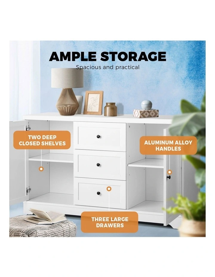 Oikiture Buffet Sideboard Storage Cabinet Hamptons image 6