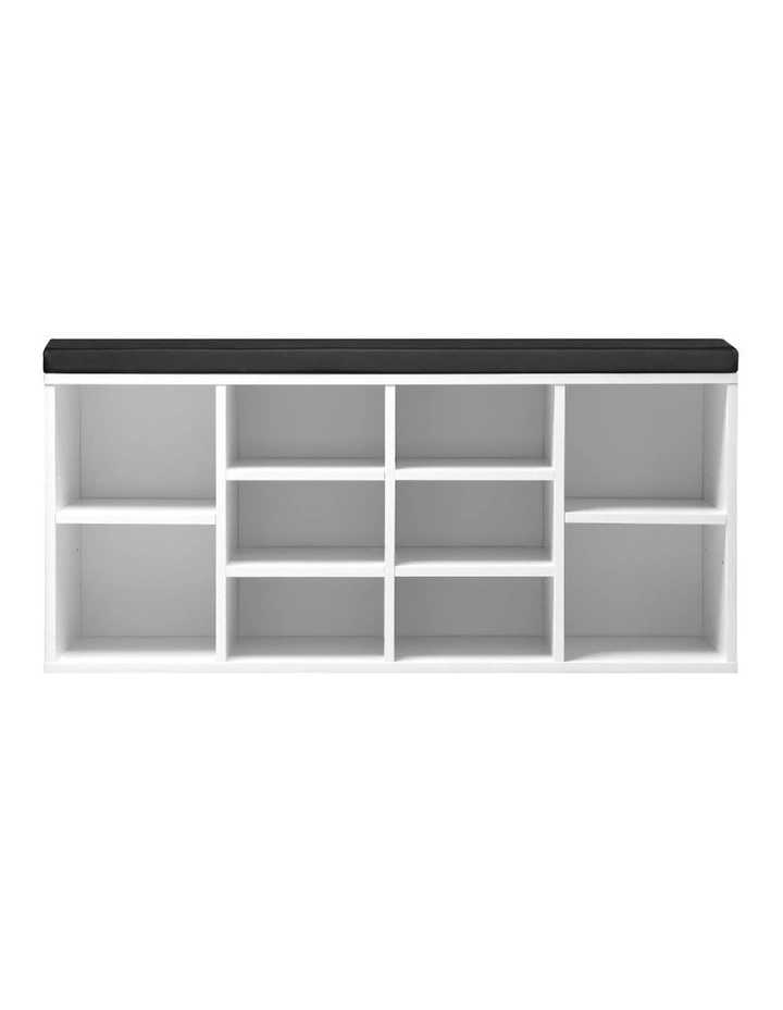 Oikiture Shoe Cabinet Bench Shoe Storage Rack PU Padded Seat Organiser Cupboard image 2