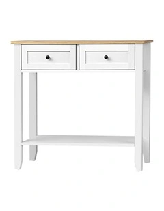 Oikiture Console Table Hallway Entry 2 Drawers Hall Side Display Shelf Desk