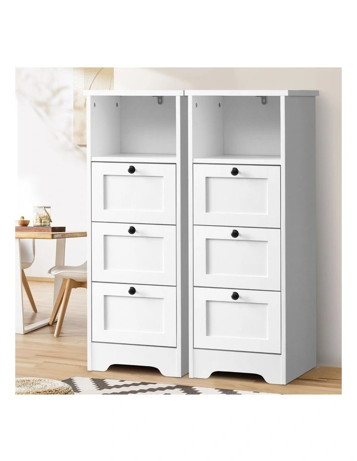 Oikiture 2PCS Dresser Tallboy Chest of Drawers Storage Cabinet image 4