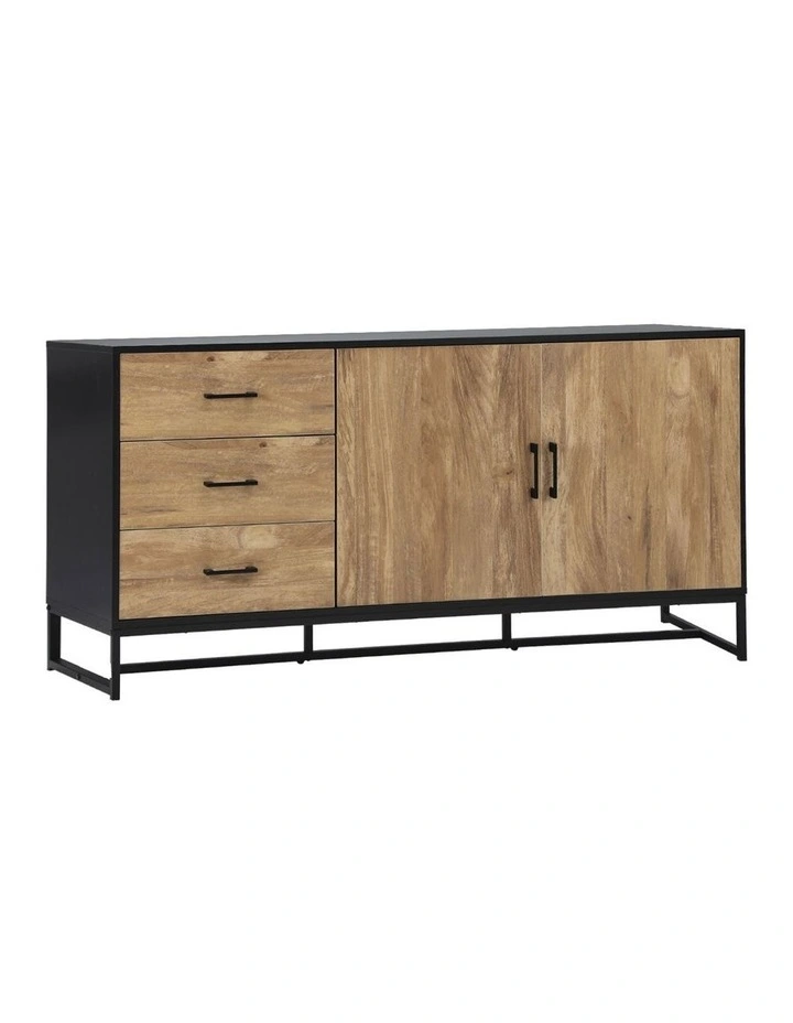 Oikiture Buffet Sideboard Cabinet 3 Drawers 2 Doors image 1