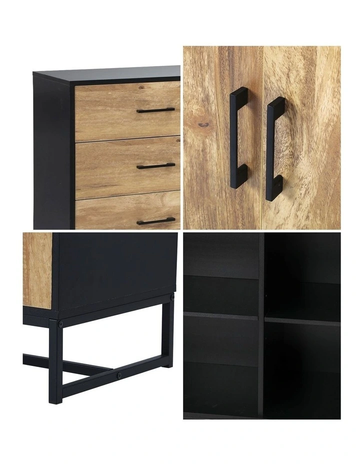 Oikiture Buffet Sideboard Cabinet 3 Drawers 2 Doors image 6