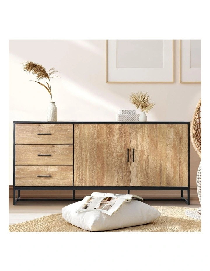 Oikiture Buffet Sideboard Cabinet 3 Drawers 2 Doors image 7