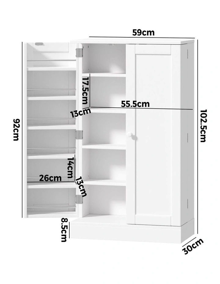 Oikiture Buffet Sideboard Storage Cabinet White image 3