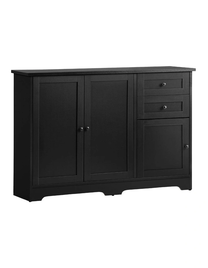 Oikiture Sideboard Buffet Storage Cabinet Black image 1