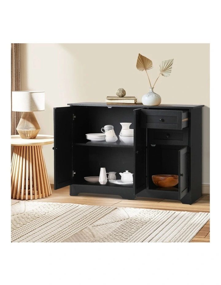 Oikiture Sideboard Buffet Storage Cabinet Black image 5