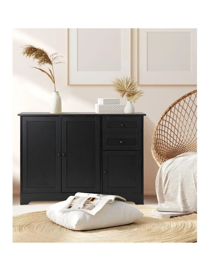 Oikiture Sideboard Buffet Storage Cabinet Black image 7