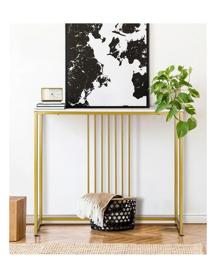 Oikiture Marble Dinning Table Nesting Coffee Side End Table Accent Console Table image 7