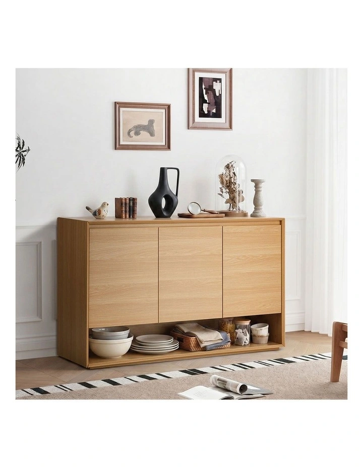 Oikiture Buffet Sideboard Storage Cabinet 3 Doors Cupboard 120cm image 5