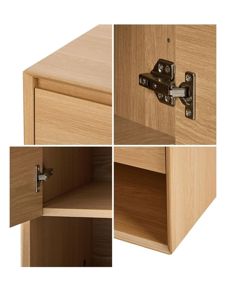Oikiture Buffet Sideboard Storage Cabinet 3 Doors Cupboard 120cm image 6