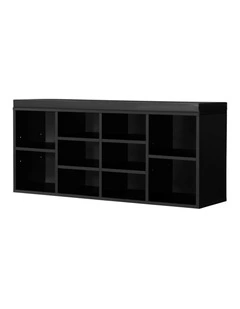 Oikiture Shoe Cabinet Bench Shoe Storage Rack PU Padded Seat Organiser Cupboard