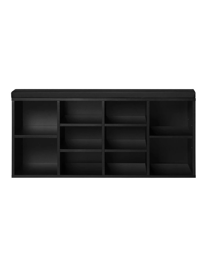 Oikiture Shoe Cabinet Bench Shoe Storage Rack PU Padded Seat Organiser Cupboard image 2