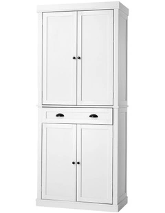 Oikiture Buffet Sideboard Storage Cabinet Cupboard 6-Tier Shelf