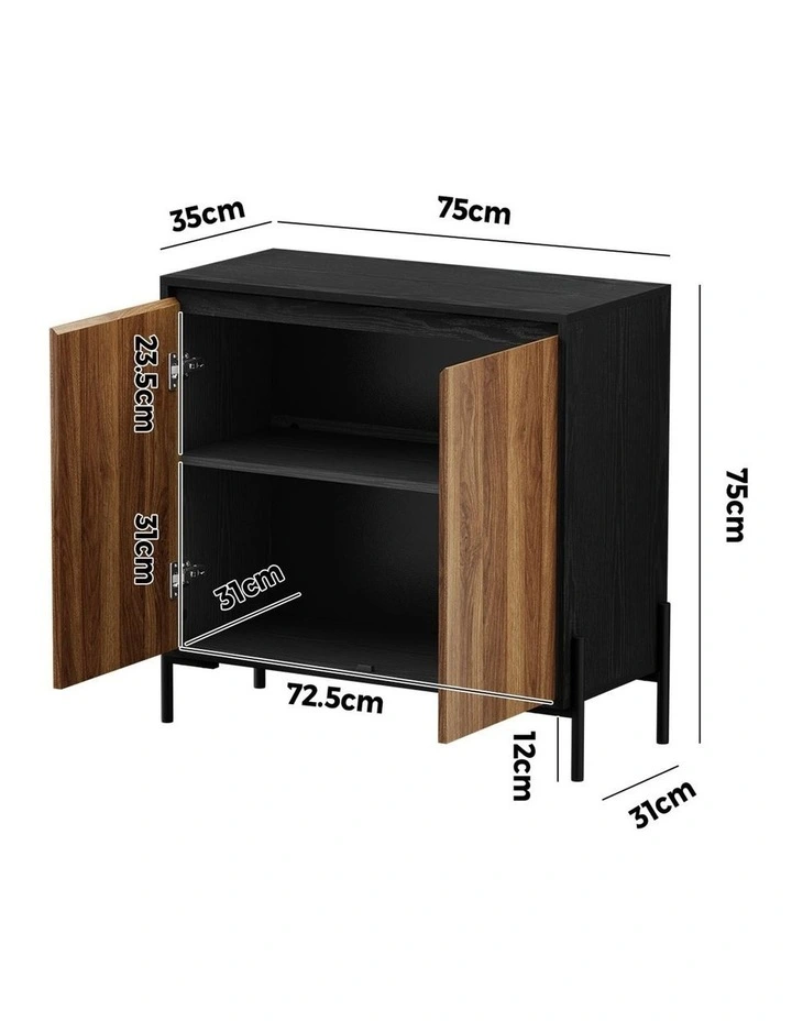 Oikiture 2 Doors Buffet Sideboard Storage Cabinet image 3