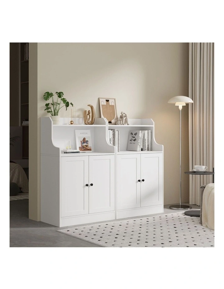 Oikiture Buffet Sideboard Cabinet 2 Doors Hallway Table image 5