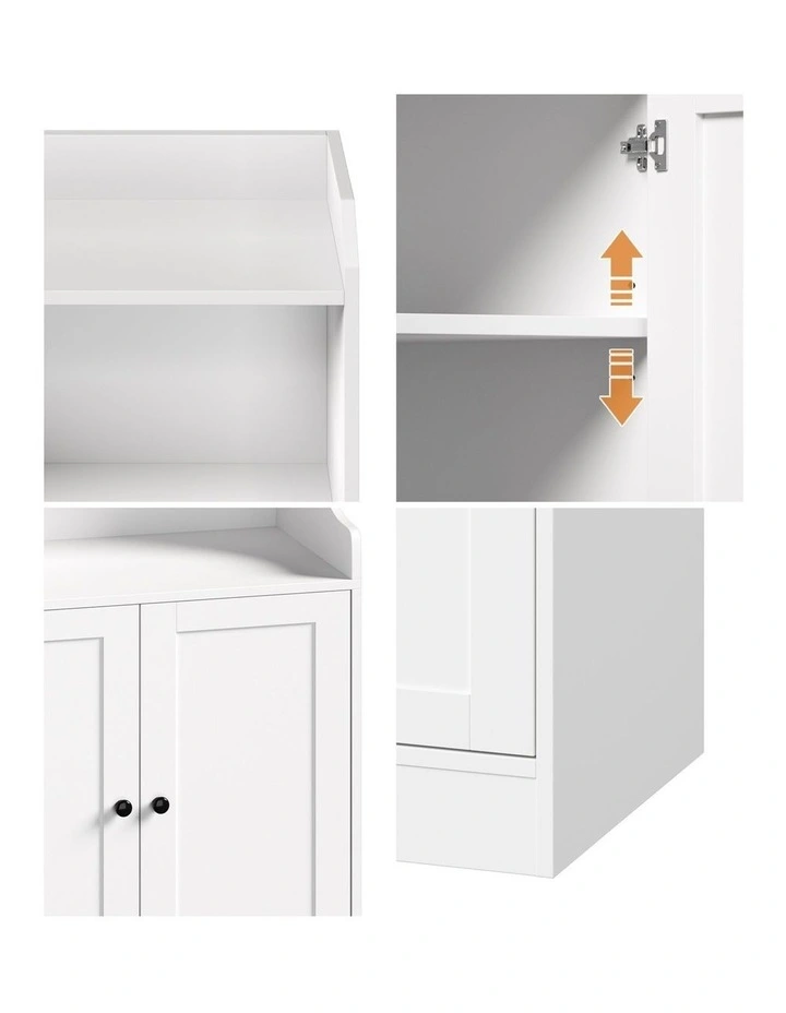 Oikiture Buffet Sideboard Cabinet 2 Doors Hallway Table image 6