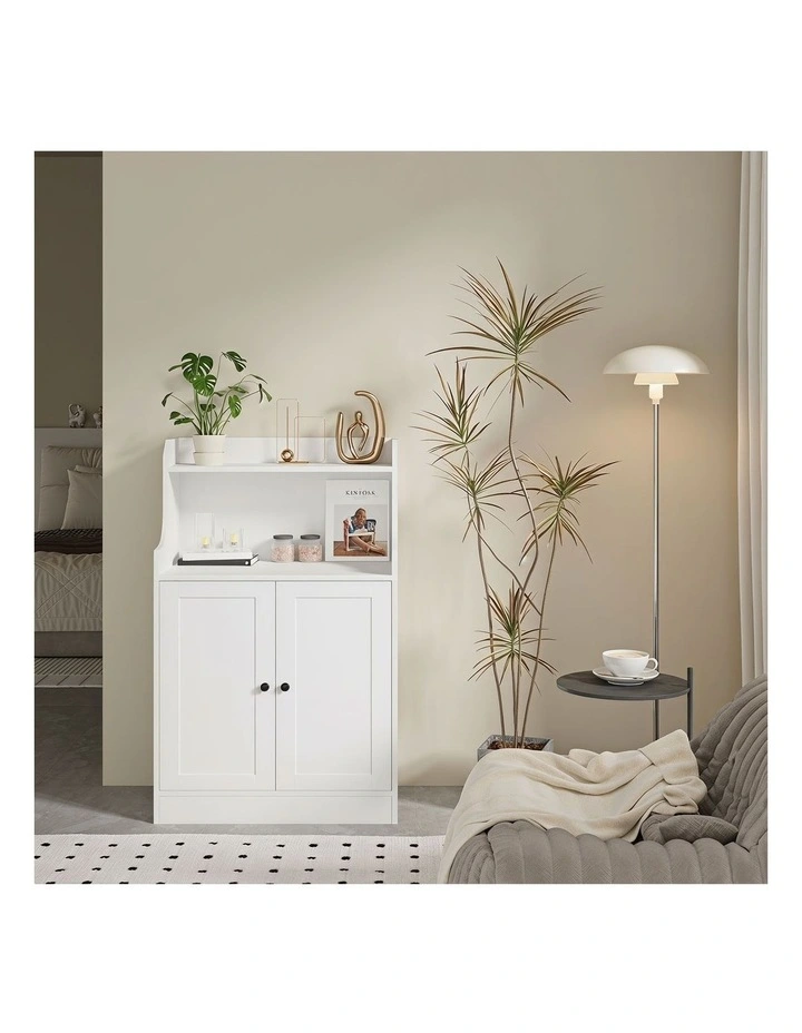Oikiture Buffet Sideboard Cabinet 2 Doors Hallway Table image 7