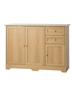 Oikiture Sideboard Buffet Storage Cabinet Natural