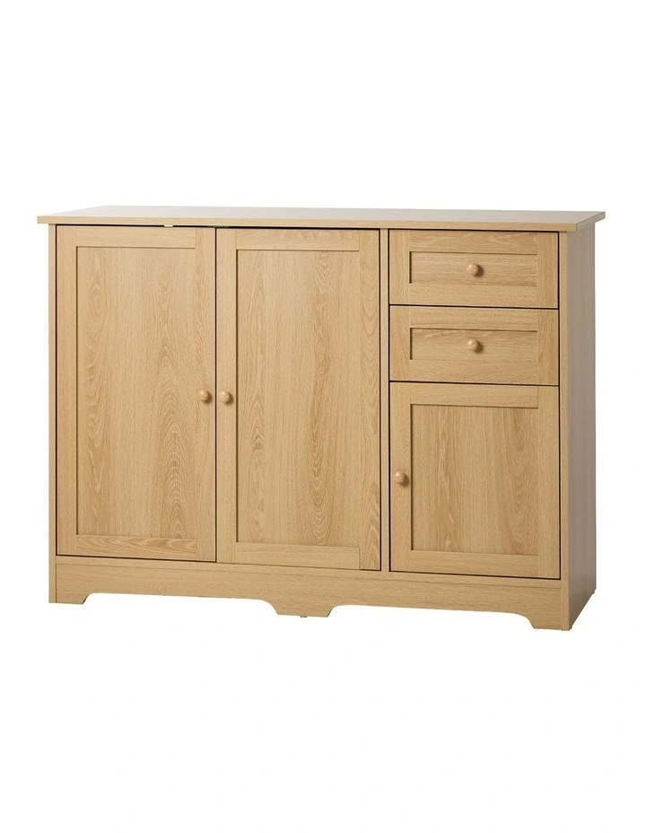 Oikiture Sideboard Buffet Storage Cabinet Natural image 1
