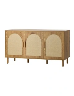 Oikiture Rattan Buffet Sideboard Storage Cabinet Cupboard 150cm