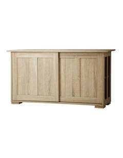 Oikiture Buffet Sideboard Cabinet Sliding Doors 120cm Natural