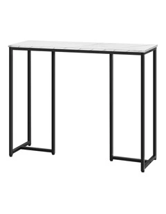 Oikiture Console Table Hallway Entry Side Tables Marble Effect Hall Display