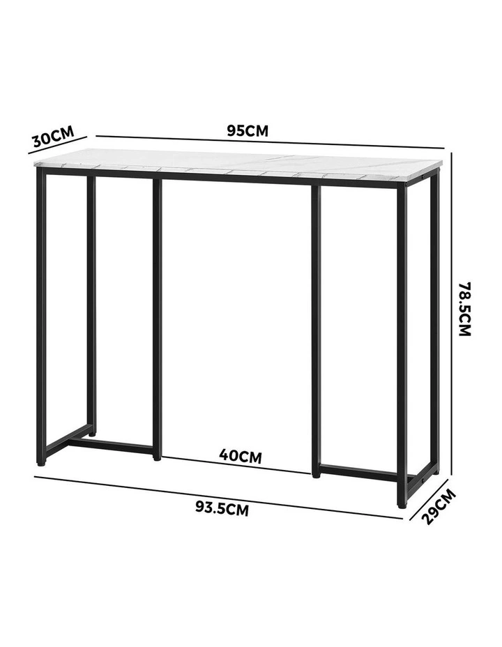Oikiture Console Table Hallway Entry Side Tables Marble Effect Hall Display image 3