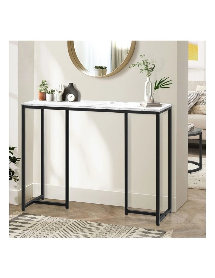Oikiture Console Table Hallway Entry Side Tables Marble Effect Hall Display image 4