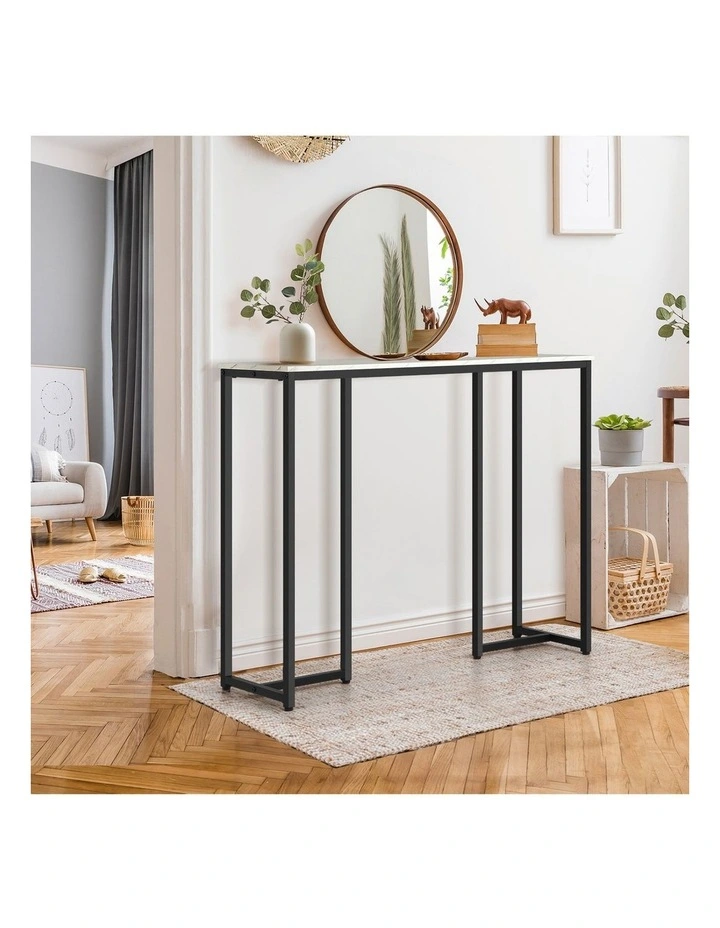Oikiture Console Table Hallway Entry Side Tables Marble Effect Hall Display image 5