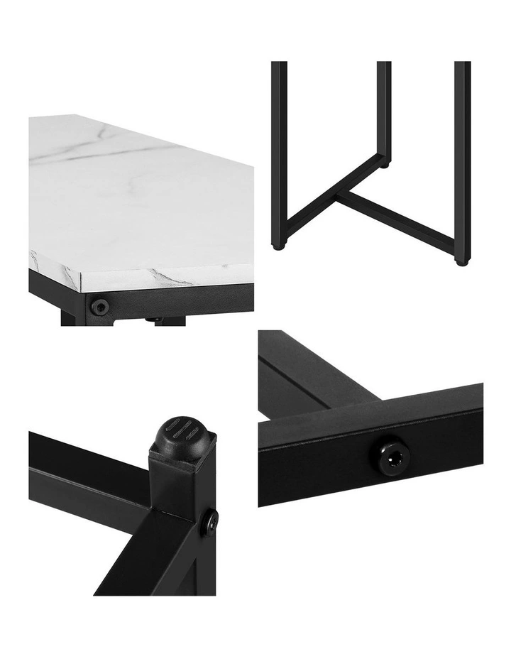 Oikiture Console Table Hallway Entry Side Tables Marble Effect Hall Display image 6
