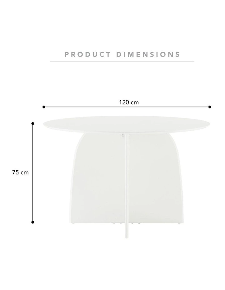 Cooper & Co. Cami 120cm Dining Table White image 3