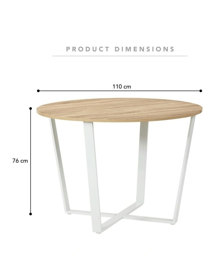 Cooper & Co. Arizona 110cm Dining Table White image 3