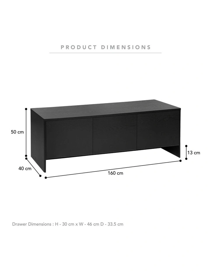 Cooper & Co. Oxford Entertainment Unit Black image 3