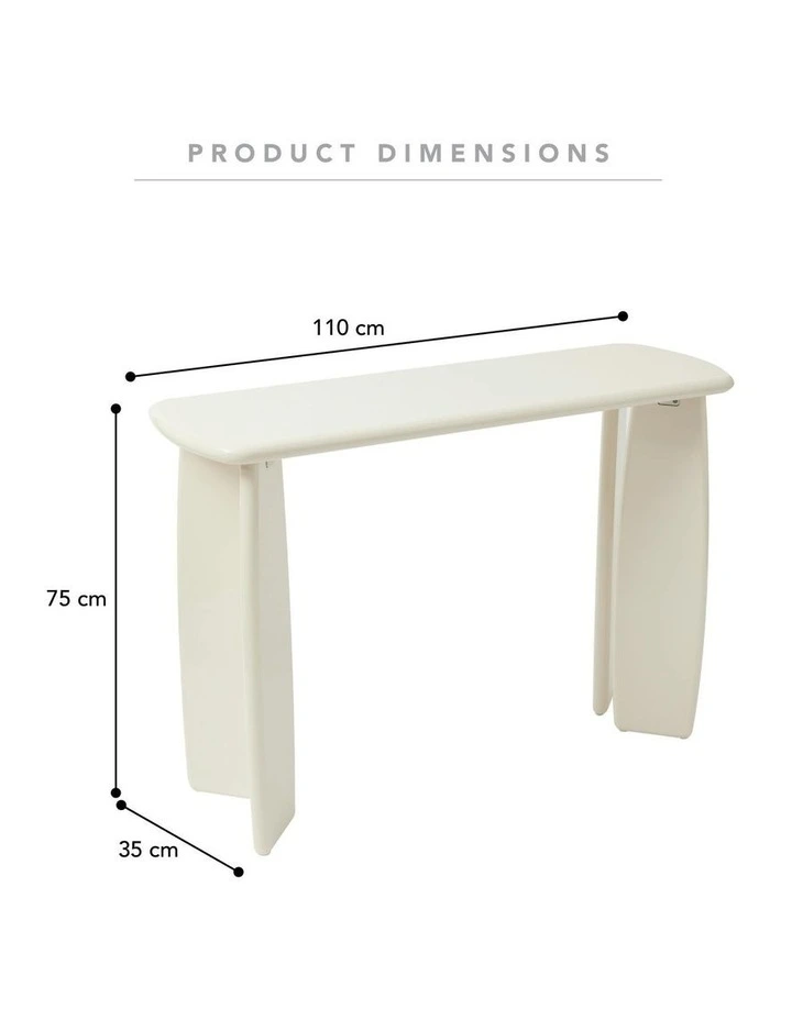 Cooper & Co. Charlie 110cm Gloss Console Table Cream image 3