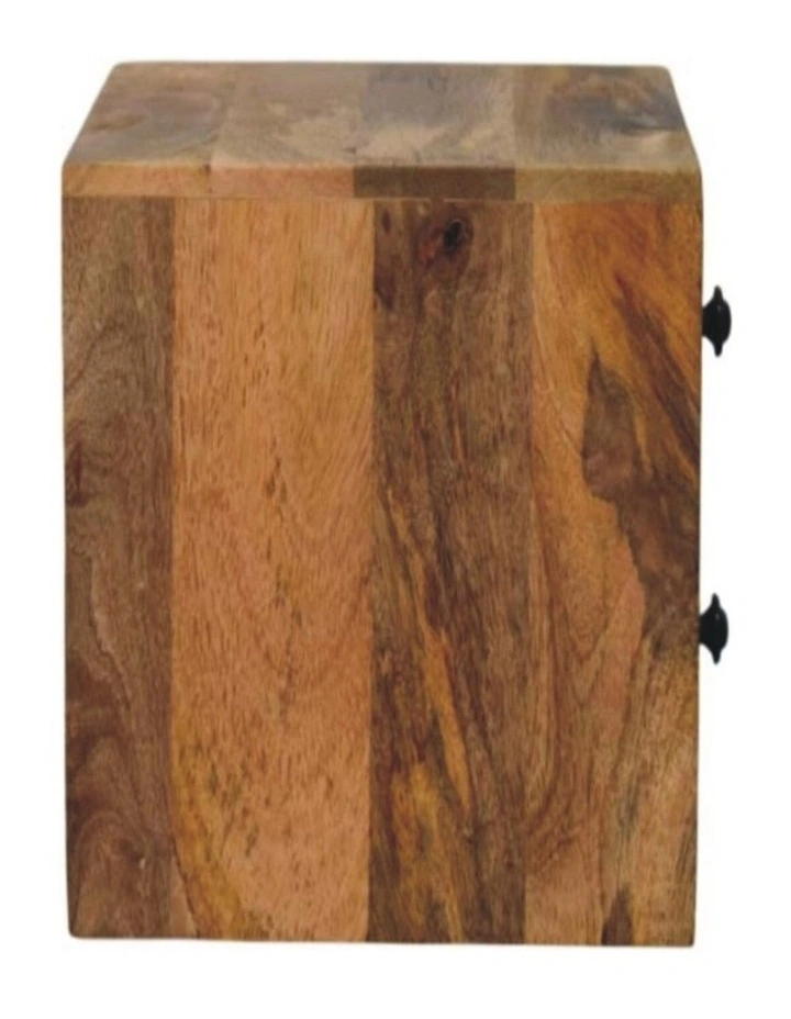 Artisan Furniture Solid Wood Solis 2-Drawer Oak-ish Wall Mounted Nightstand, Beige image 6