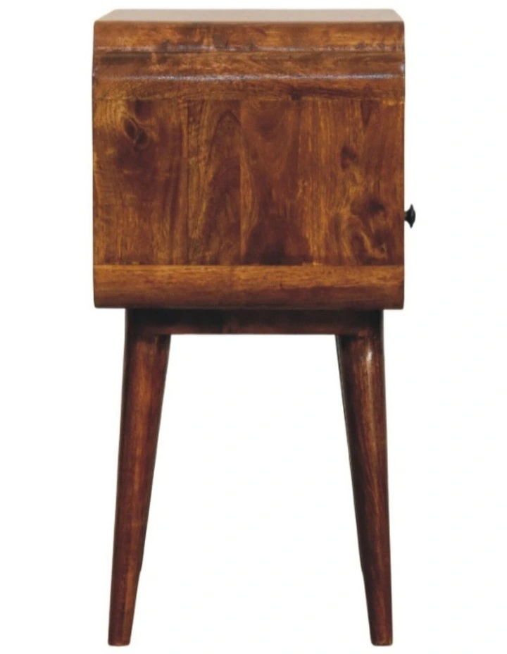 Artisan Furniture Solid Wood Newton Chestnut Nightstand, 1 Drawer & 1 Open Slot, Brown image 6