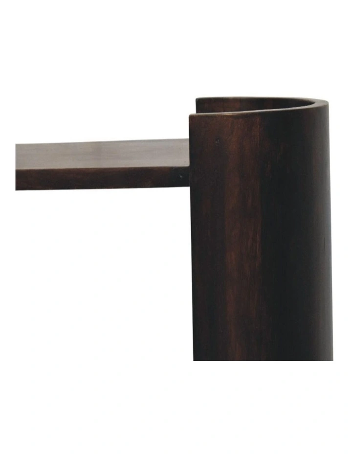 Artisan Furniture Solid Wood Valencia Bedside Table, 1 Drawer & 1 Shelf, Dark Brown image 4