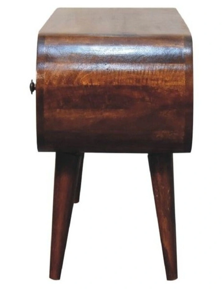 Artisan Furniture Solid Wood Chestnut TV Stand London, 2 Drawers & 1 Open Slot, Brown image 6