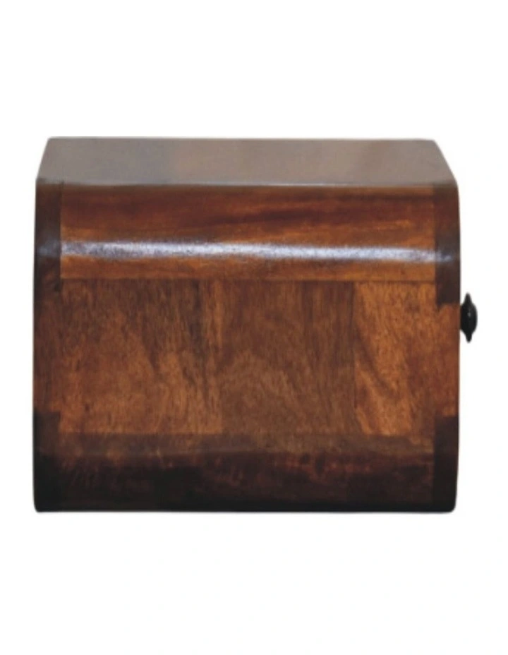Artisan Furniture Solid Wood Avora Mini Wall-Mounted Chestnut 1 Drawer Nightstand, Brown image 6