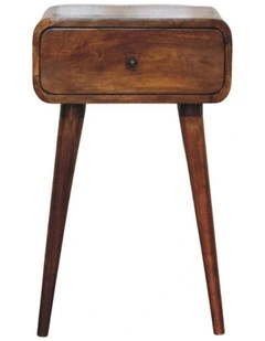 Artisan Furniture Solid Wood Avora Chestnut Nightstand with 1 drawer, Brown