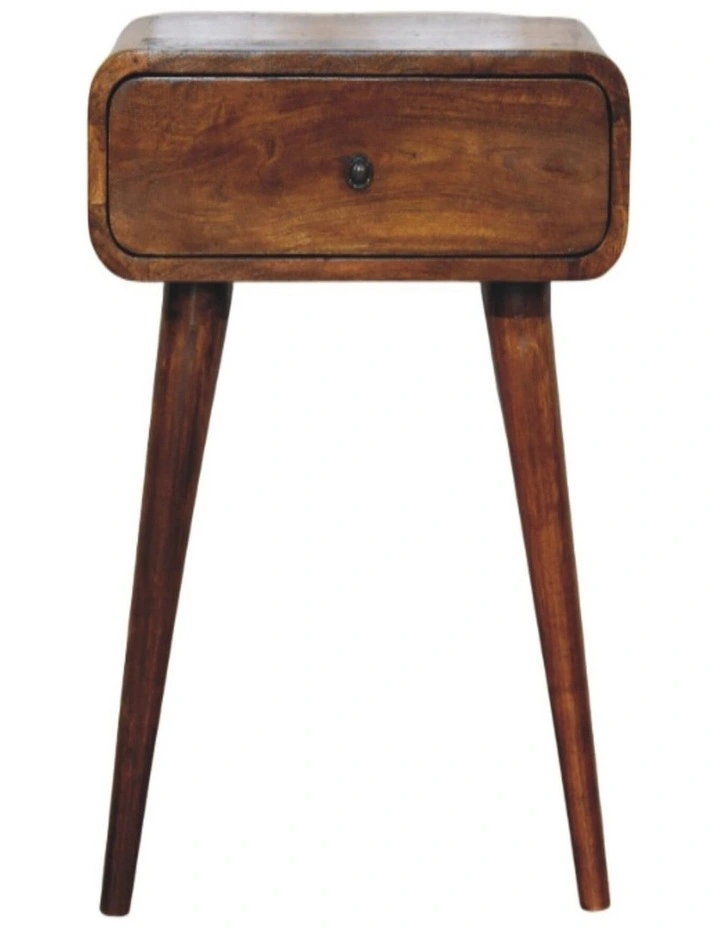 Artisan Furniture Solid Wood Avora Chestnut Nightstand with 1 drawer, Brown image 1