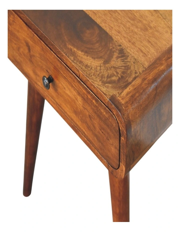 Artisan Furniture Solid Wood Avora Chestnut Nightstand with 1 drawer, Brown image 4