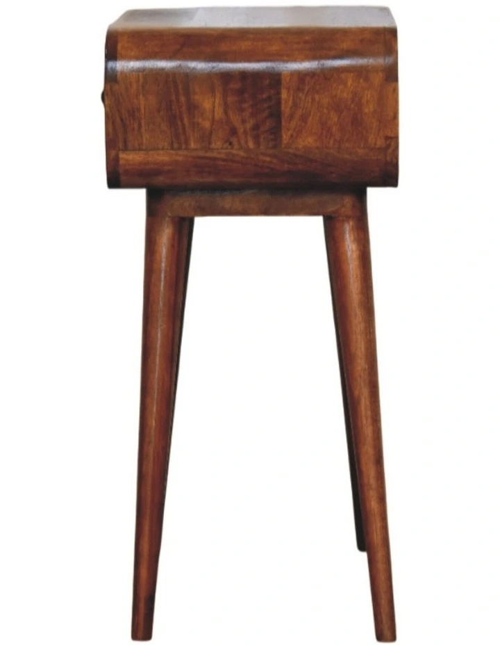 Artisan Furniture Solid Wood Avora Chestnut Nightstand with 1 drawer, Brown image 6