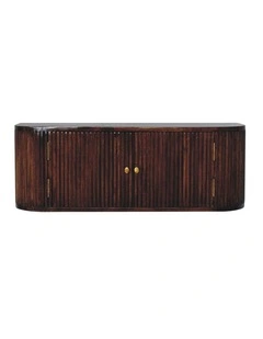 Artisan Furniture Solid Wood Chunky Chestnut Wall Mounted Console, 2 Doors, Brown
