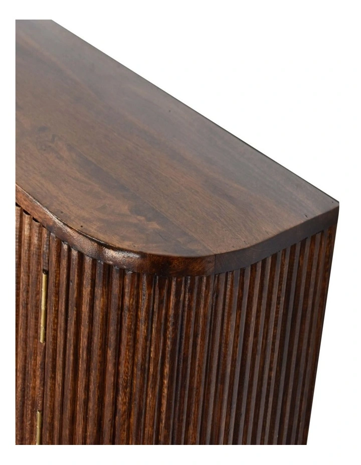 Artisan Furniture Solid Wood Chunky Chestnut Wall Mounted Console, 2 Doors, Brown image 4