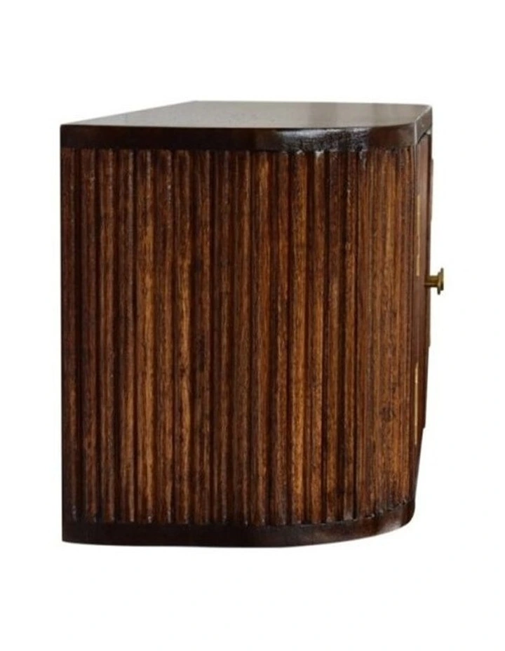 Artisan Furniture Solid Wood Chunky Chestnut Wall Mounted Console, 2 Doors, Brown image 6